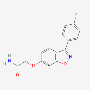 2-{[3-(4-Fluorophenyl)-1,2-benzoxazol-6-yl]oxy}acetamide