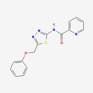 molecular formula C15H12N4O2S B4520792 N-[(2E)-5-(phenoxymethyl)-1,3,4-thiadiazol-2(3H)-ylidene]pyridine-2-carboxamide 