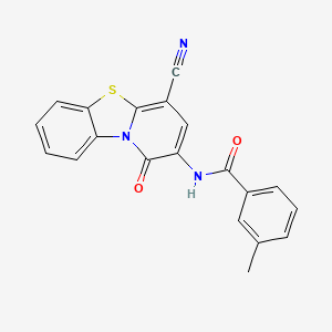 N-(4-cyano-1-oxo-1H-pyrido[2,1-b][1,3]benzothiazol-2-yl)-3-methylbenzamide