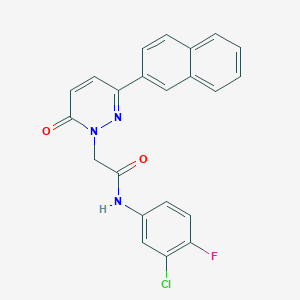 N-(3-chloro-4-fluorophenyl)-2-(3-(naphthalen-2-yl)-6-oxopyridazin-1(6H)-yl)acetamide