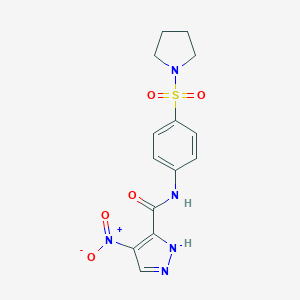4-nitro-N-[4-(1-pyrrolidinylsulfonyl)phenyl]-1H-pyrazole-3-carboxamide