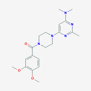 6-[4-(3,4-dimethoxybenzoyl)piperazin-1-yl]-N,N,2-trimethylpyrimidin-4-amine