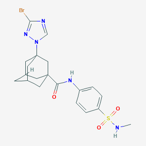 molecular formula C20H24BrN5O3S B452085 3-(3-bromo-1H-1,2,4-triazol-1-yl)-N-{4-[(methylamino)sulfonyl]phenyl}-1-adamantanecarboxamide 