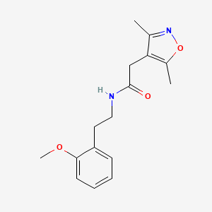 molecular formula C16H20N2O3 B4520854 2-(3,5-dimethyl-1,2-oxazol-4-yl)-N-[2-(2-methoxyphenyl)ethyl]acetamide 