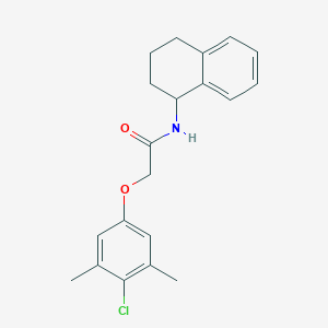 molecular formula C20H22ClNO2 B452088 2-(4-chloro-3,5-dimethylphenoxy)-N-(1,2,3,4-tetrahydronaphthalen-1-yl)acetamide 