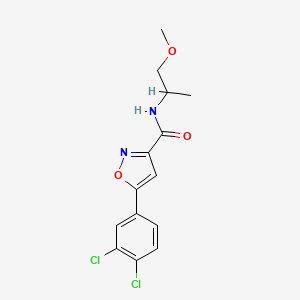 5-(3,4-dichlorophenyl)-N-(1-methoxypropan-2-yl)-1,2-oxazole-3-carboxamide