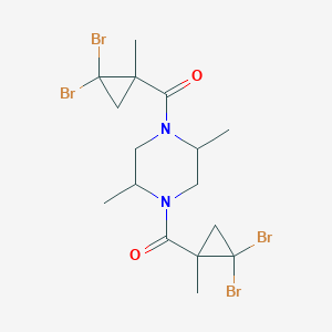 molecular formula C16H22Br4N2O2 B452090 1,4-Bis[(2,2-dibromo-1-methylcyclopropyl)carbonyl]-2,5-dimethylpiperazine 
