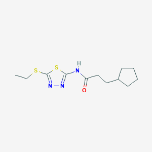 3-cyclopentyl-N-[5-(ethylsulfanyl)-1,3,4-thiadiazol-2-yl]propanamide