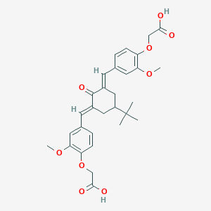 [4-({5-Tert-butyl-3-[4-(carboxymethoxy)-3-methoxybenzylidene]-2-oxocyclohexylidene}methyl)-2-methoxyphenoxy]acetic acid