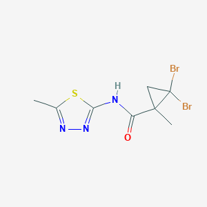 molecular formula C8H9Br2N3OS B452093 2,2-dibromo-1-methyl-N-(5-methyl-1,3,4-thiadiazol-2-yl)cyclopropanecarboxamide 