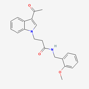 3-(3-acetyl-1H-indol-1-yl)-N-(2-methoxybenzyl)propanamide