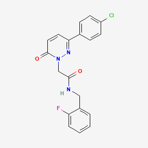 2-(3-(4-chlorophenyl)-6-oxopyridazin-1(6H)-yl)-N-(2-fluorobenzyl)acetamide