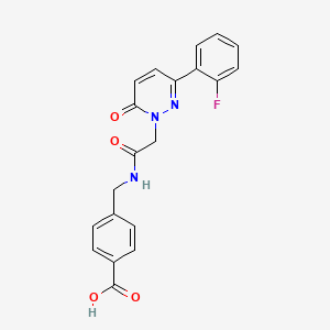 molecular formula C20H16FN3O4 B4520949 4-[({[3-(2-fluorophenyl)-6-oxopyridazin-1(6H)-yl]acetyl}amino)methyl]benzoic acid 