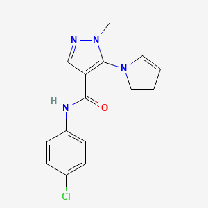 N-(4-chlorophenyl)-1-methyl-5-(1H-pyrrol-1-yl)-1H-pyrazole-4-carboxamide