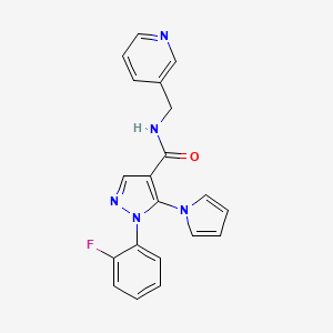 1-(2-fluorophenyl)-N-(pyridin-3-ylmethyl)-5-(1H-pyrrol-1-yl)-1H-pyrazole-4-carboxamide