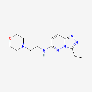 molecular formula C13H20N6O B4520973 3-ethyl-N-[2-(morpholin-4-yl)ethyl][1,2,4]triazolo[4,3-b]pyridazin-6-amine 