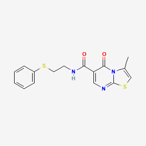 3-methyl-5-oxo-N-[2-(phenylsulfanyl)ethyl]-5H-[1,3]thiazolo[3,2-a]pyrimidine-6-carboxamide