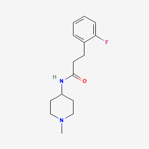 molecular formula C15H21FN2O B4520988 3-(2-fluorophenyl)-N-(1-methyl-4-piperidinyl)propanamide 