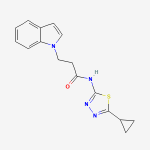 N-(5-cyclopropyl-1,3,4-thiadiazol-2-yl)-3-(1H-indol-1-yl)propanamide