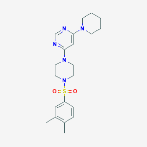 molecular formula C21H29N5O2S B4520998 4-{4-[(3,4-dimethylphenyl)sulfonyl]-1-piperazinyl}-6-(1-piperidinyl)pyrimidine 