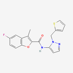 5-FLUORO-3-METHYL-N-{1-[(THIOPHEN-2-YL)METHYL]-1H-PYRAZOL-5-YL}-1-BENZOFURAN-2-CARBOXAMIDE