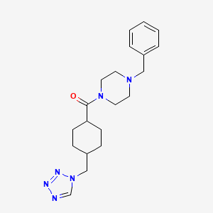 molecular formula C20H28N6O B4521008 1-benzyl-4-{[trans-4-(1H-tetrazol-1-ylmethyl)cyclohexyl]carbonyl}piperazine 