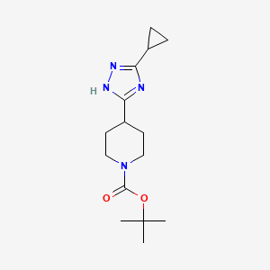 tert-butyl 4-(3-cyclopropyl-1H-1,2,4-triazol-5-yl)piperidine-1-carboxylate