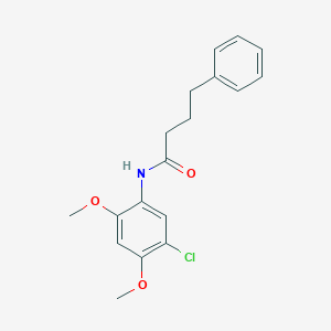 molecular formula C18H20ClNO3 B452105 N-(5-chloro-2,4-dimethoxyphenyl)-4-phenylbutanamide 