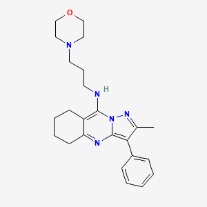 2-methyl-N-(3-morpholinopropyl)-3-phenyl-5,6,7,8-tetrahydropyrazolo[5,1-b]quinazolin-9-amine