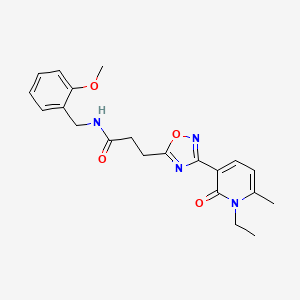 3-[3-(1-Ethyl-6-methyl-2-oxo-1,2-dihydropyridin-3-YL)-1,2,4-oxadiazol-5-YL]-N-[(2-methoxyphenyl)methyl]propanamide