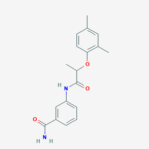 3-{[2-(2,4-dimethylphenoxy)propanoyl]amino}benzamide