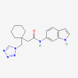 N-(1H-indol-6-yl)-2-[1-(1H-tetrazol-1-ylmethyl)cyclohexyl]acetamide