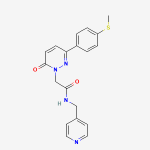 molecular formula C19H18N4O2S B4521109 2-[3-[4-(methylsulfanyl)phenyl]-6-oxo-1(6H)-pyridazinyl]-N~1~-(4-pyridylmethyl)acetamide 