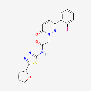 2-[3-(2-fluorophenyl)-6-oxopyridazin-1(6H)-yl]-N-[(2E)-5-(tetrahydrofuran-2-yl)-1,3,4-thiadiazol-2(3H)-ylidene]acetamide