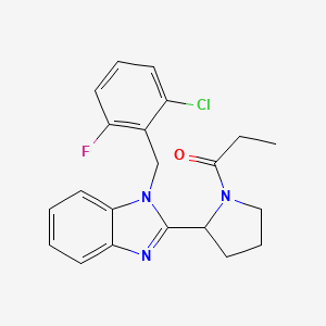 1-(2-{1-[(2-chloro-6-fluorophenyl)methyl]-1H-1,3-benzodiazol-2-yl}pyrrolidin-1-yl)propan-1-one