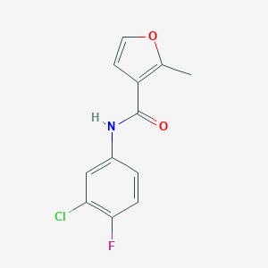 molecular formula C12H9ClFNO2 B452114 N-(3-chloro-4-fluorophenyl)-2-methyl-3-furamide 
