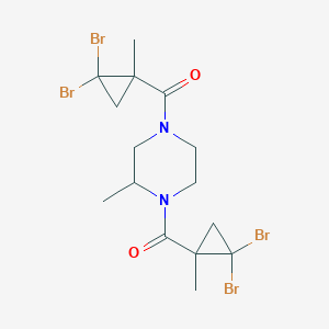 molecular formula C15H20Br4N2O2 B452117 1,4-Bis[(2,2-dibromo-1-methylcyclopropyl)carbonyl]-2-methylpiperazine 