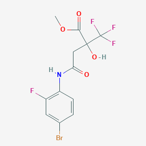 molecular formula C12H10BrF4NO4 B452120 Methyl 4-(4-bromo-2-fluoroanilino)-2-hydroxy-4-oxo-2-(trifluoromethyl)butanoate 