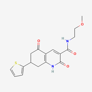 N-(2-methoxyethyl)-2,5-dioxo-7-(2-thienyl)-1,2,5,6,7,8-hexahydro-3-quinolinecarboxamide