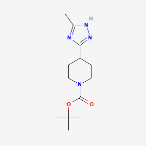 molecular formula C13H22N4O2 B4521220 tert-butyl 4-(3-methyl-1H-1,2,4-triazol-5-yl)-1-piperidinecarboxylate 