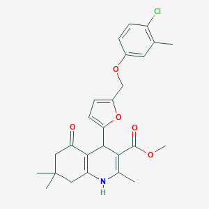 Methyl 4-{5-[(4-chloro-3-methylphenoxy)methyl]-2-furyl}-2,7,7-trimethyl-5-oxo-1,4,5,6,7,8-hexahydro-3-quinolinecarboxylate