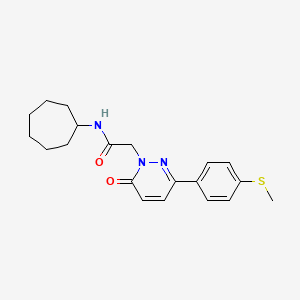 molecular formula C20H25N3O2S B4521243 N-cycloheptyl-2-{3-[4-(methylsulfanyl)phenyl]-6-oxopyridazin-1(6H)-yl}acetamide 