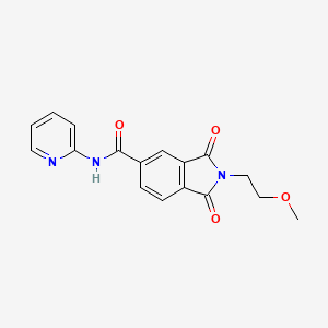 molecular formula C17H15N3O4 B4521262 2-(2-methoxyethyl)-1,3-dioxo-N-(pyridin-2-yl)-2,3-dihydro-1H-isoindole-5-carboxamide 