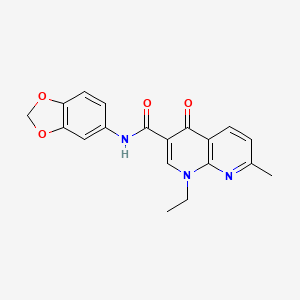 N-(1,3-benzodioxol-5-yl)-1-ethyl-7-methyl-4-oxo-1,4-dihydro-1,8-naphthyridine-3-carboxamide