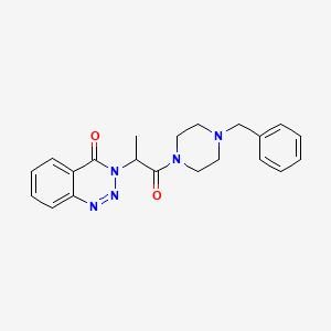 3-[2-(4-benzyl-1-piperazinyl)-1-methyl-2-oxoethyl]-1,2,3-benzotriazin-4(3H)-one