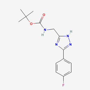 tert-butyl N-{[3-(4-fluorophenyl)-1H-1,2,4-triazol-5-yl]methyl}carbamate