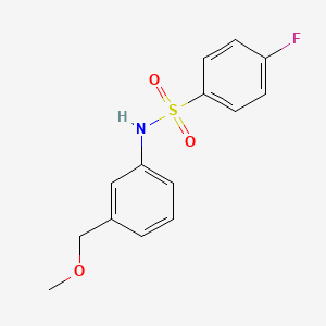 4-fluoro-N-[3-(methoxymethyl)phenyl]benzenesulfonamide