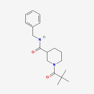 N-benzyl-1-(2,2-dimethylpropanoyl)piperidine-3-carboxamide