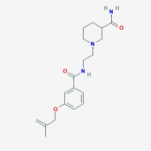 1-[2-({3-[(2-methylprop-2-en-1-yl)oxy]benzoyl}amino)ethyl]piperidine-3-carboxamide