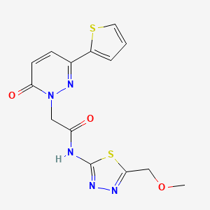 N-[(2E)-5-(methoxymethyl)-1,3,4-thiadiazol-2(3H)-ylidene]-2-[6-oxo-3-(thiophen-2-yl)pyridazin-1(6H)-yl]acetamide